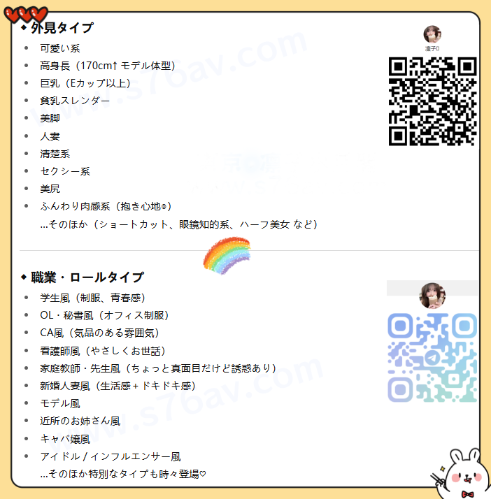 💎 女の子リスト完全ガイド｜料金・タイプ・雰囲気まとめ