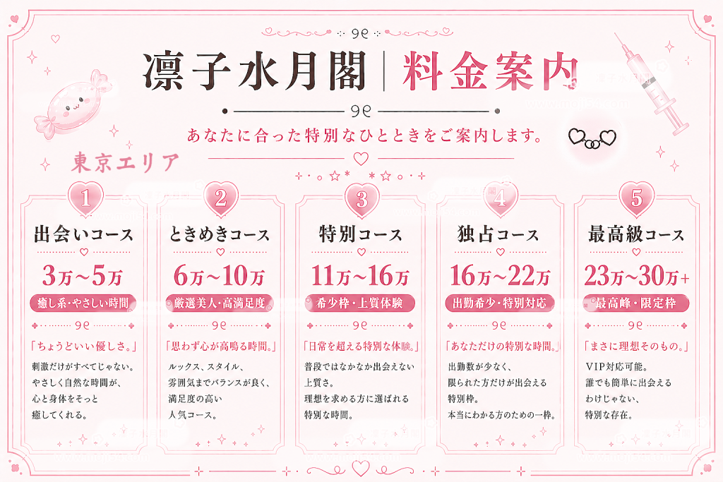 【東京・大阪】凛子水月閣｜料金案内・ご予約受付中